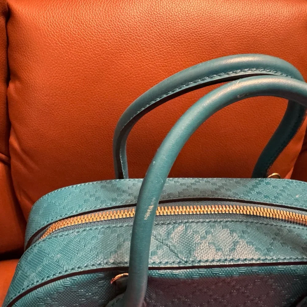 Gucci Bright Diamanté Satchel Bag in Teal Blue - Picture 5 of 12